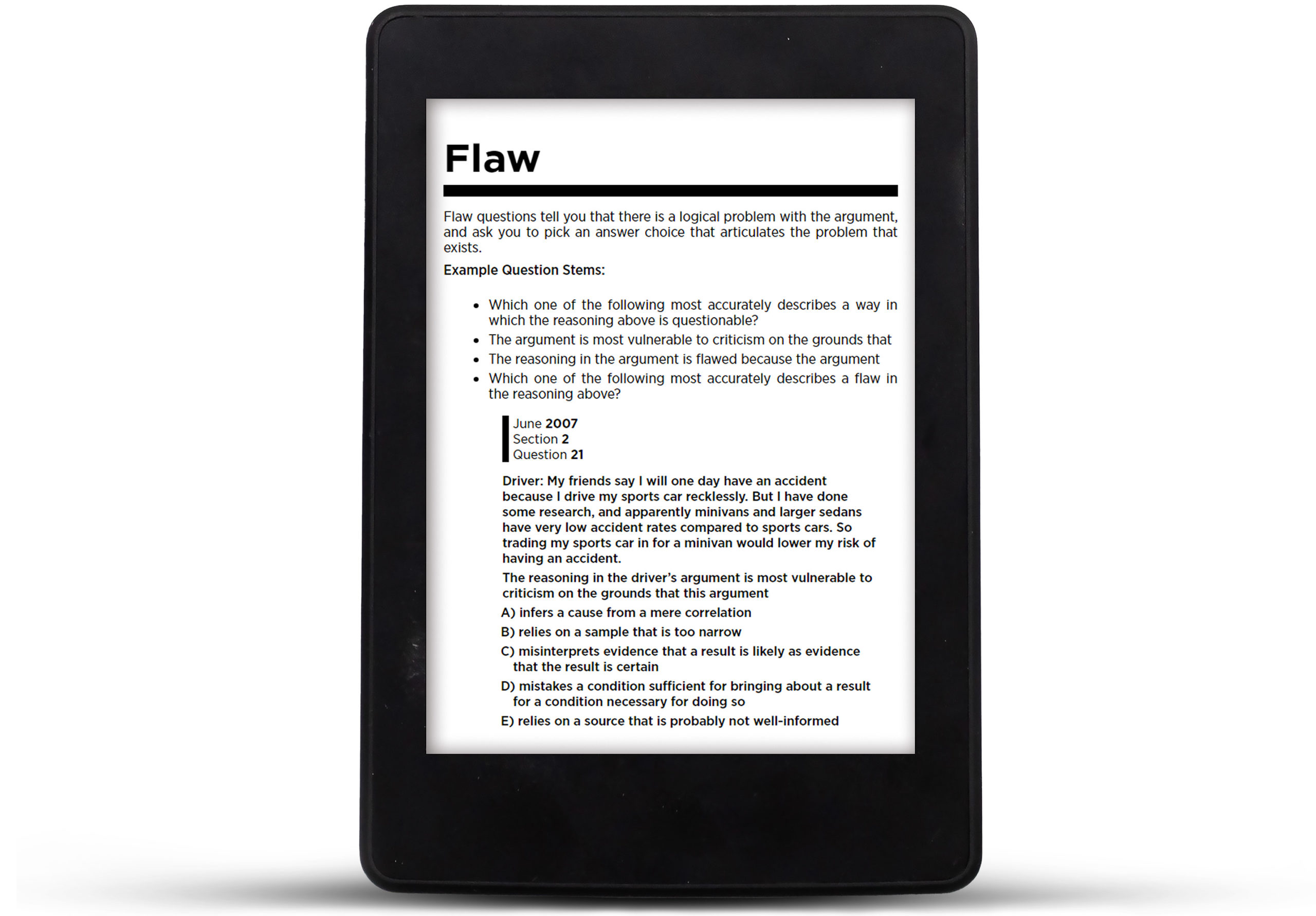 an ePub eBook mockup showcasing how an eBook would be displayed in an eBook reader.